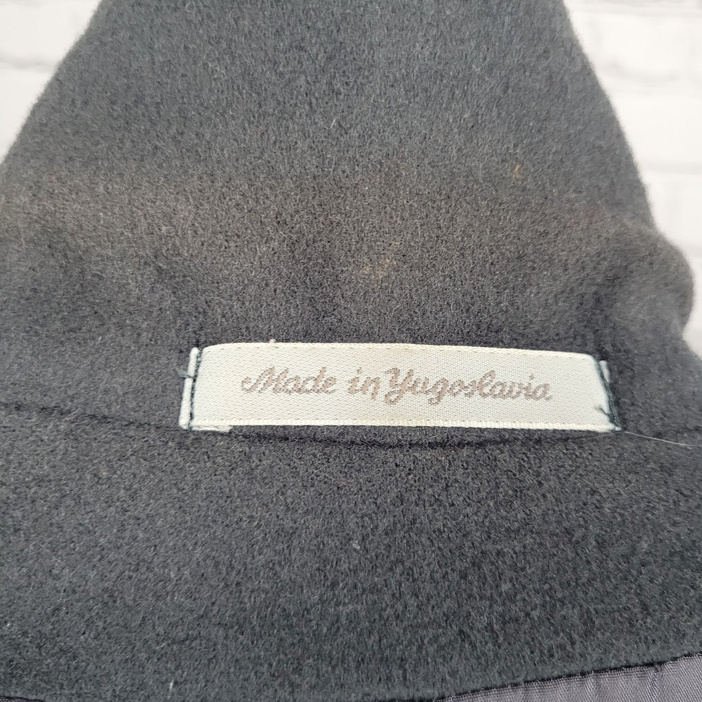 VTG Glenbrooke Grey Pure New Wool Double Breasted Pockets Lined Pea Coat USA 10