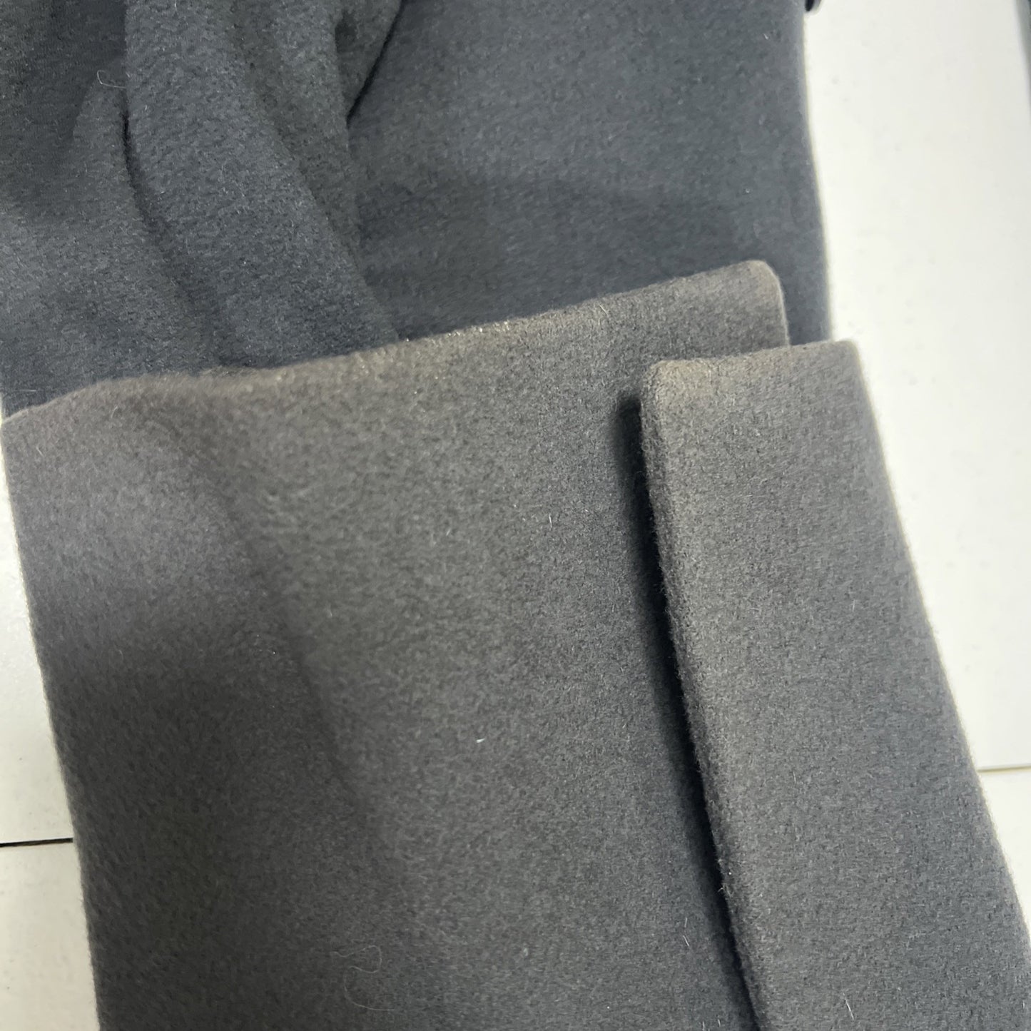 VTG Glenbrooke Grey Pure New Wool Double Breasted Pockets Lined Pea Coat USA 10