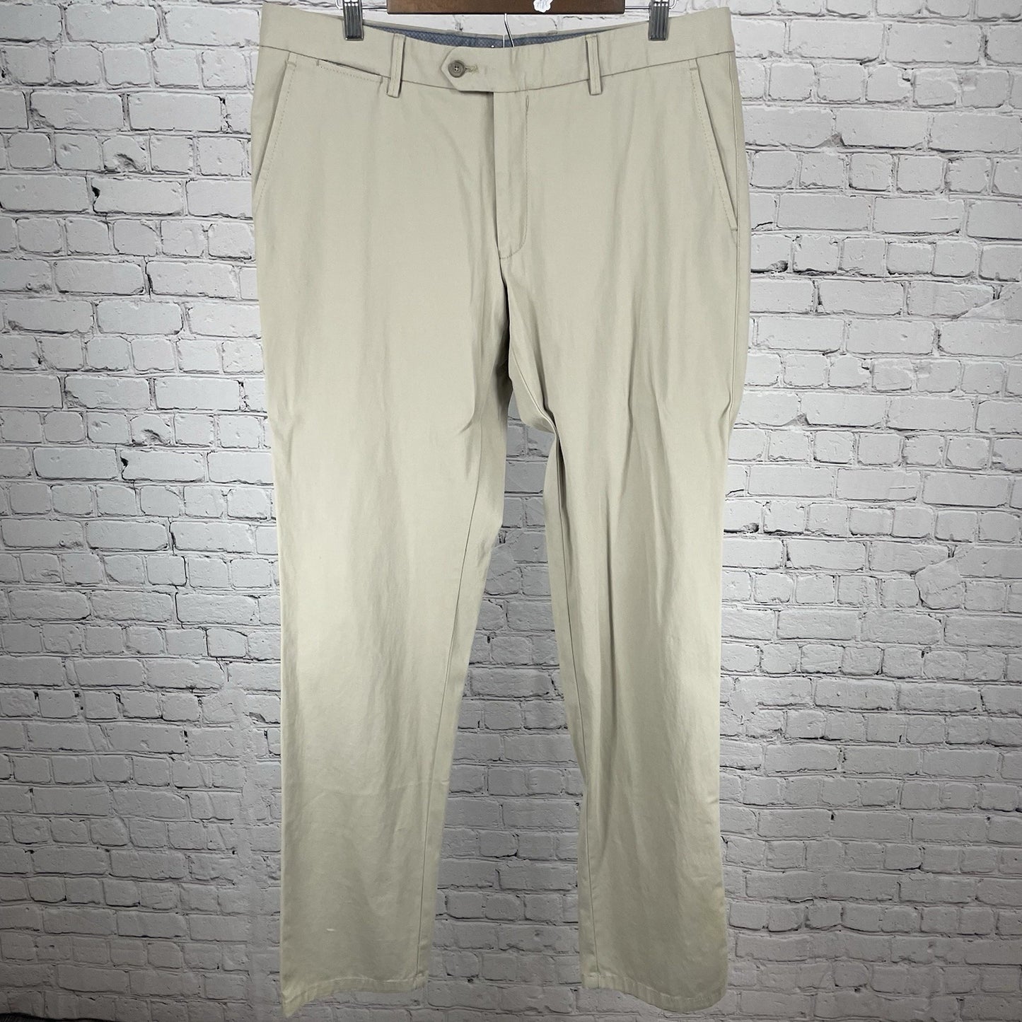 Ballin Beige Pima Cotton Modern Fit Perma Color Chino Pants Size 36 (37x36)