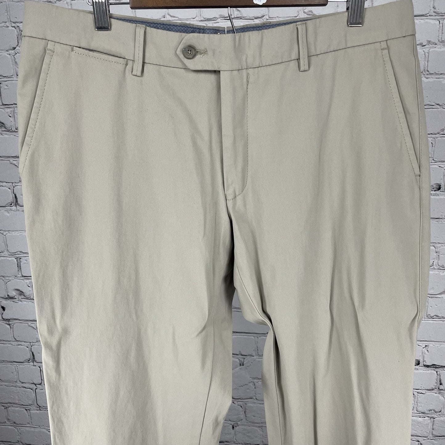 Ballin Beige Pima Cotton Modern Fit Perma Color Chino Pants Size 36 (37x36)