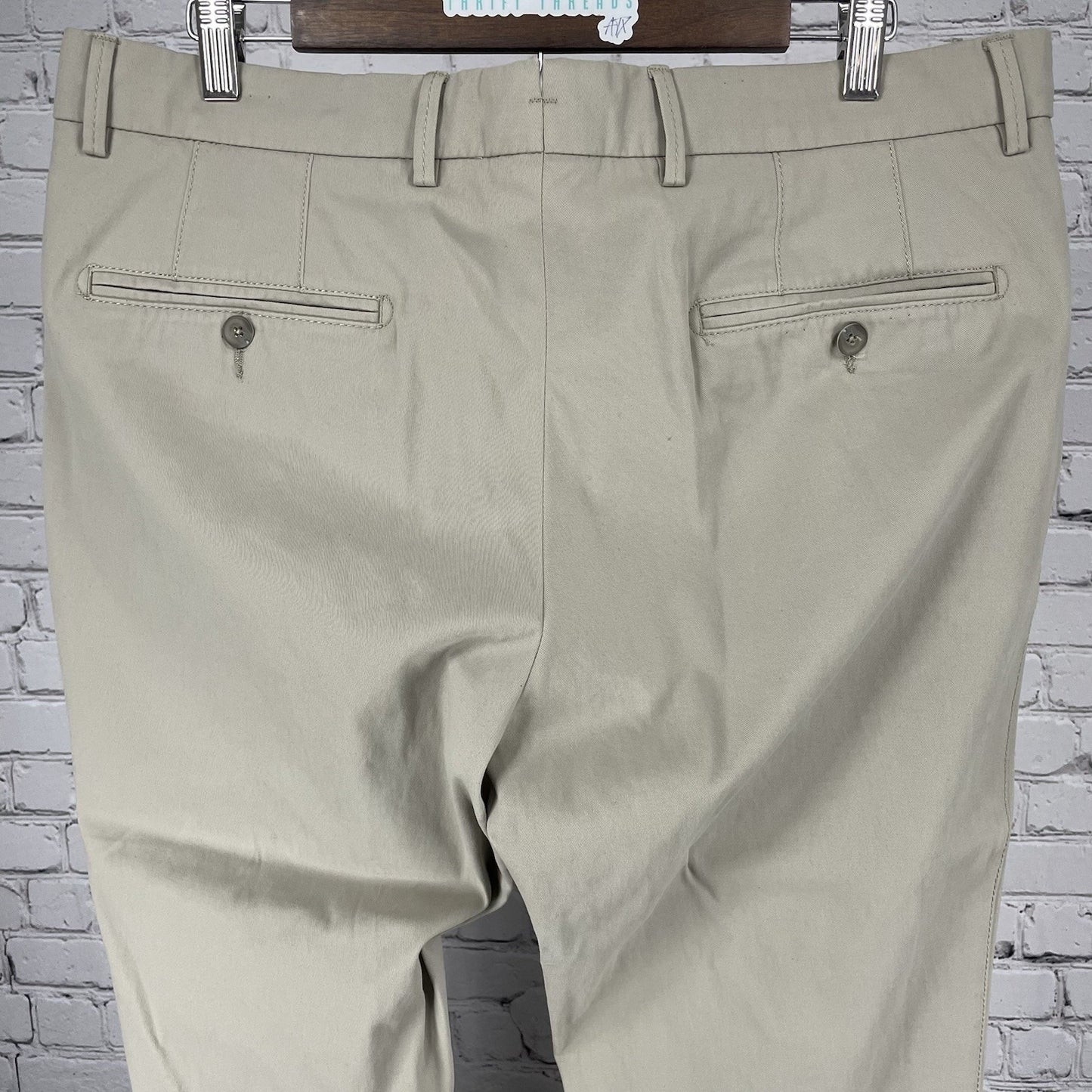 Ballin Beige Pima Cotton Modern Fit Perma Color Chino Pants Size 36 (37x36)
