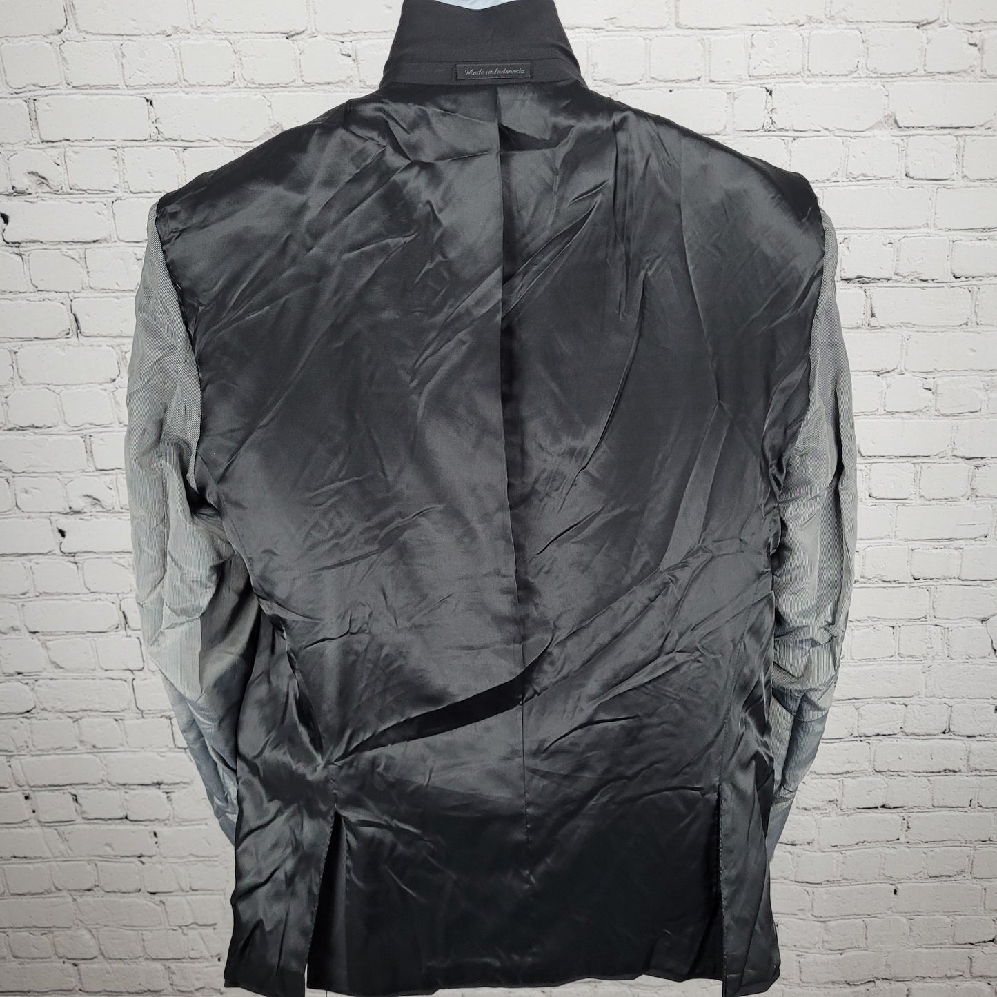 Calvin Klein Black Wool Stretch 2 Button Vented Notch Blazer Sport Coat 44R