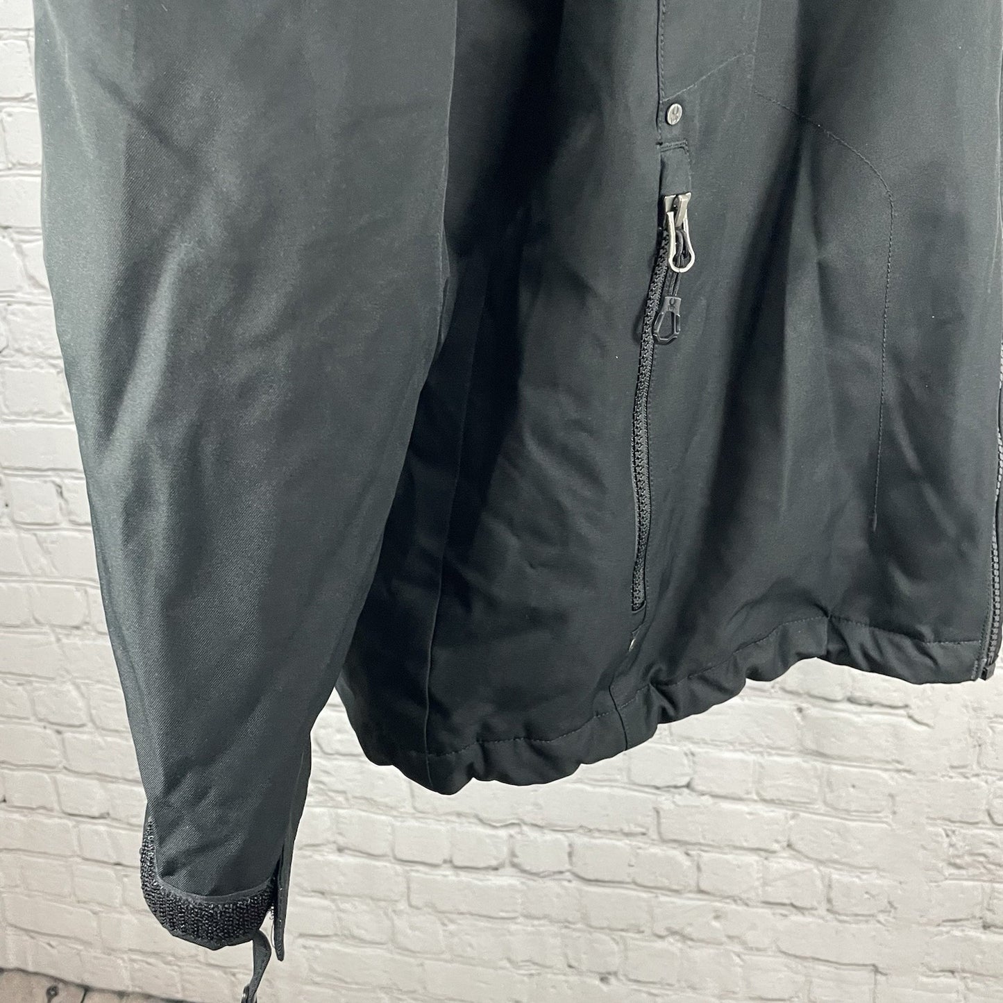 Spyder Black Thinsulate Insulated Double Zipped Hooded Jacket Pockets Size XL