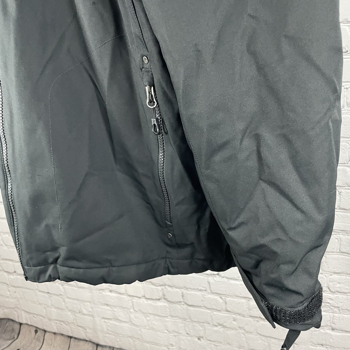 Spyder Black Thinsulate Insulated Double Zipped Hooded Jacket Pockets Size XL
