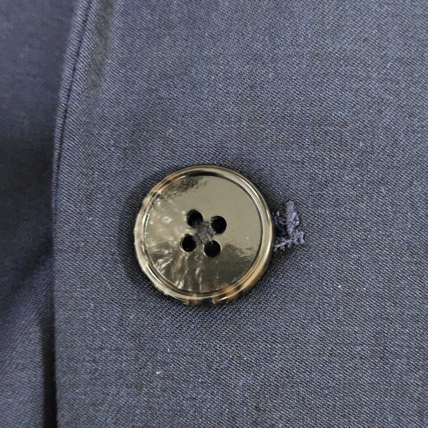 Moss London Navy Slim Fit V2 2 Button Double Vented Notch Blazer Sport Coat 36S