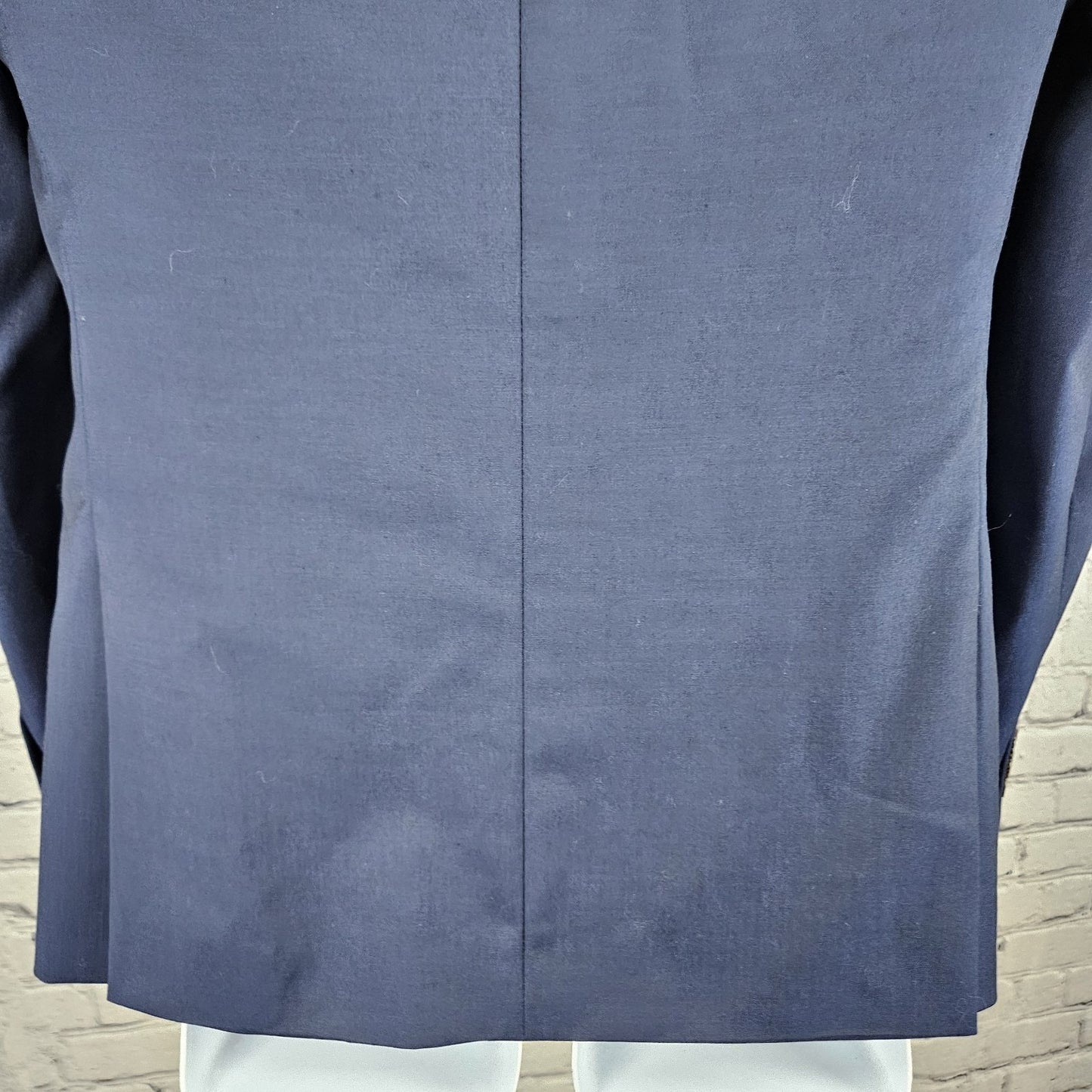 Moss London Navy Slim Fit V2 2 Button Double Vented Notch Blazer Sport Coat 36S