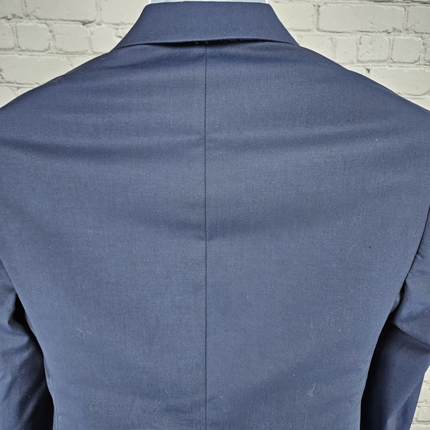 Moss London Navy Slim Fit V2 2 Button Double Vented Notch Blazer Sport Coat 36S