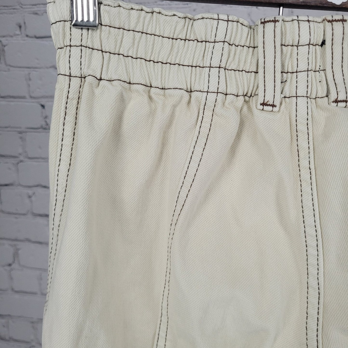 BDG Urban Outfitters Ivory Relaxed Skate Jean High Rise Cargo 25 (25x30)