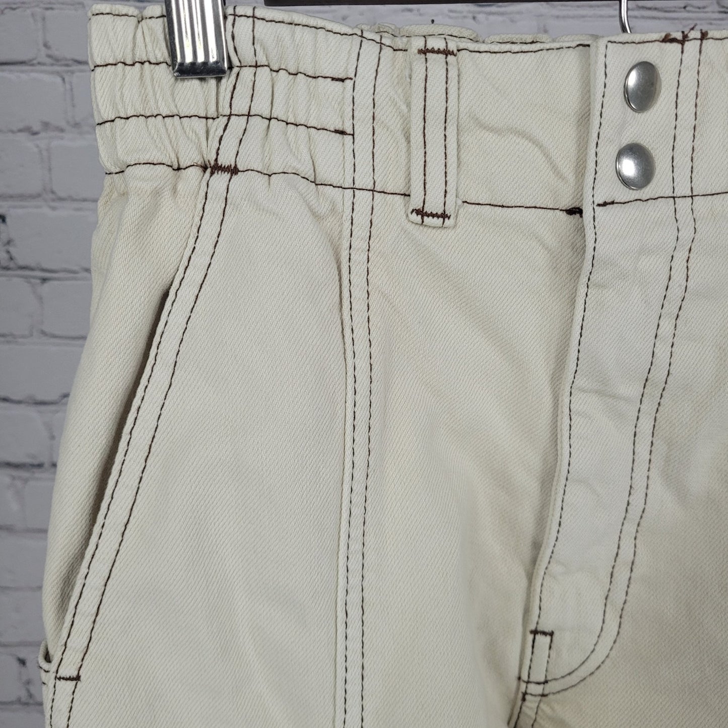 BDG Urban Outfitters Ivory Relaxed Skate Jean High Rise Cargo 25 (25x30)