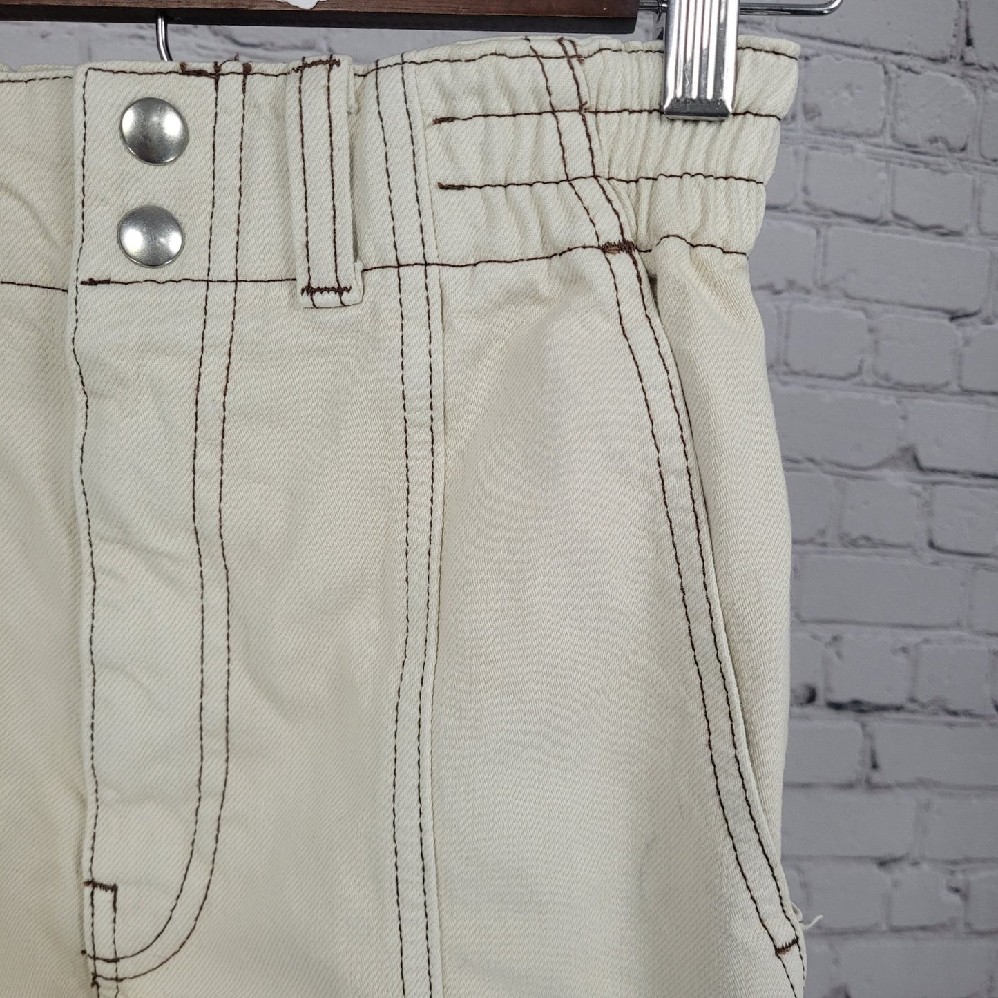 BDG Urban Outfitters Ivory Relaxed Skate Jean High Rise Cargo 25 (25x30)