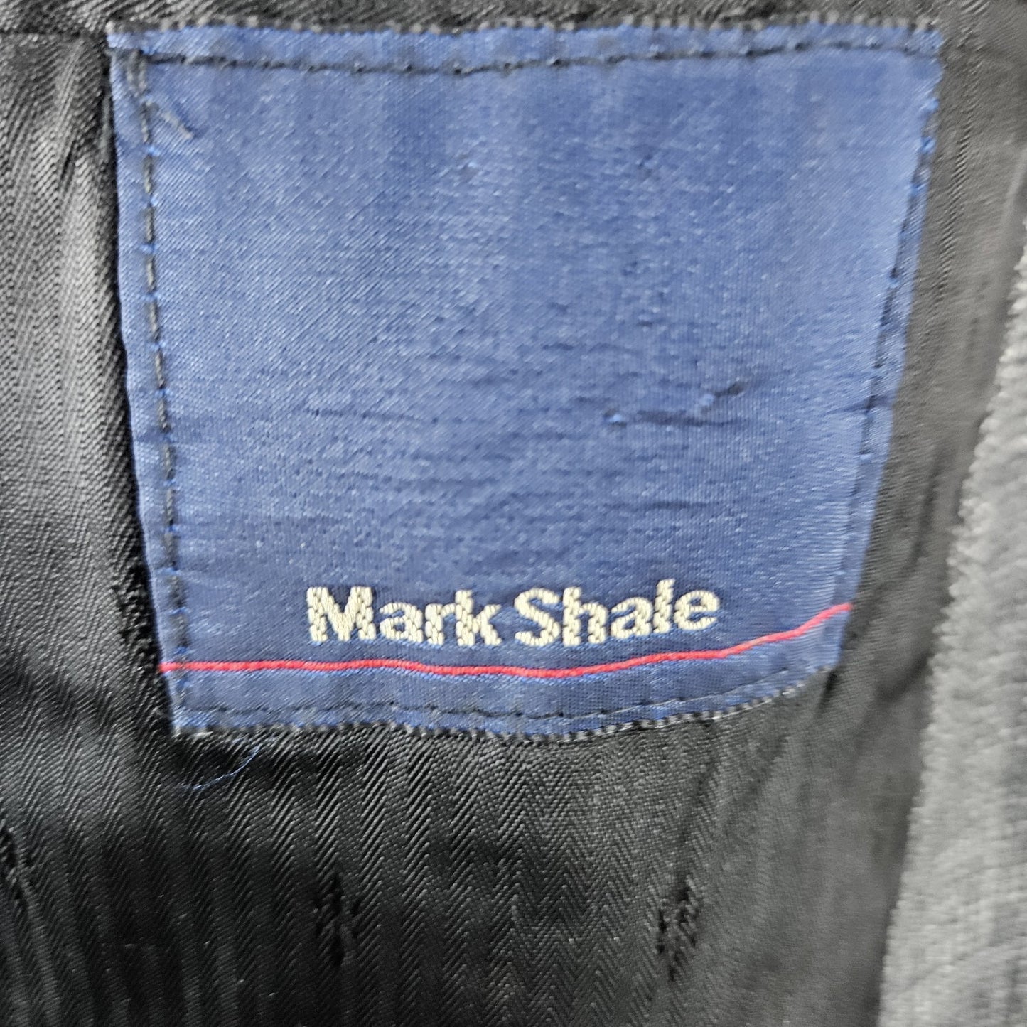 VTG Mark Shale Grey Check Double Breasted Notch Blazer Sport Coat USA 42