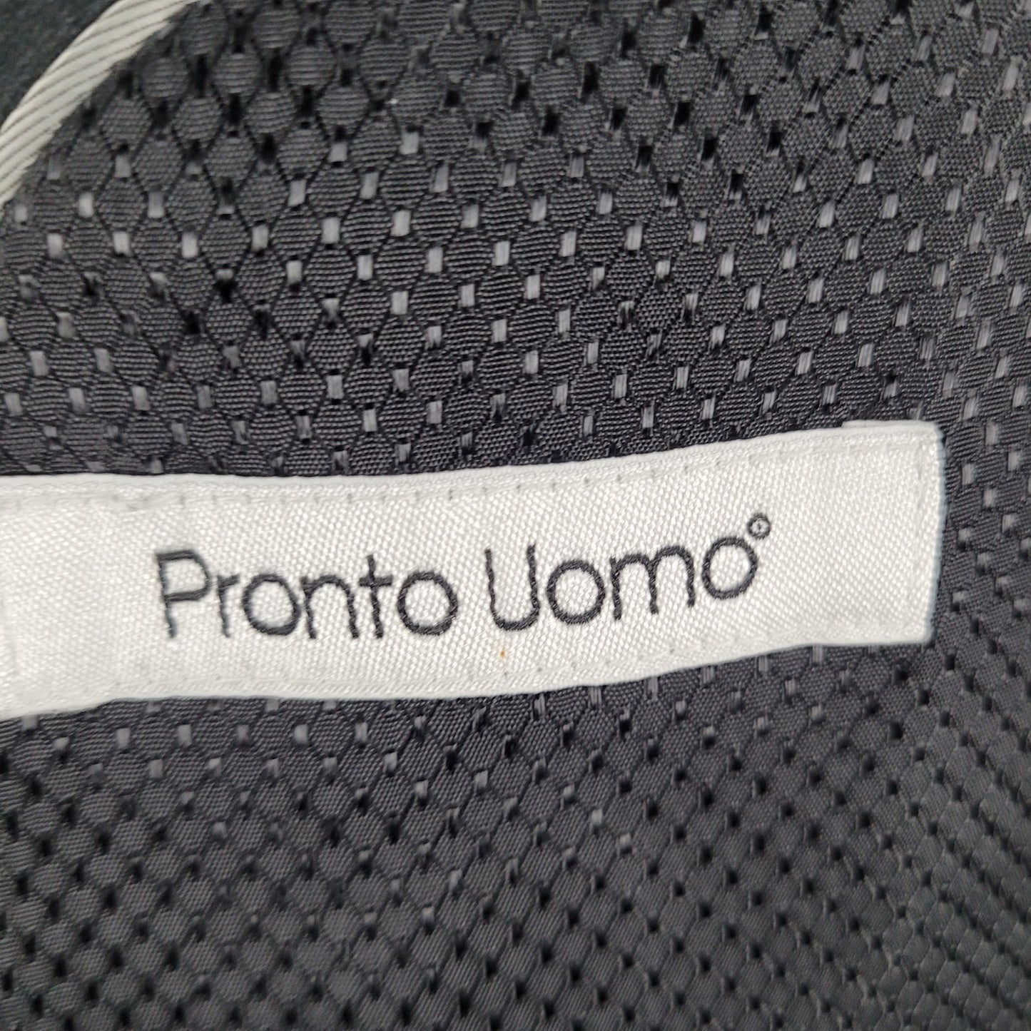 Pronto Uomo Black 100% Wool 2 Button Satin Notch Tuxedo Blazer Suit Jacket 46L