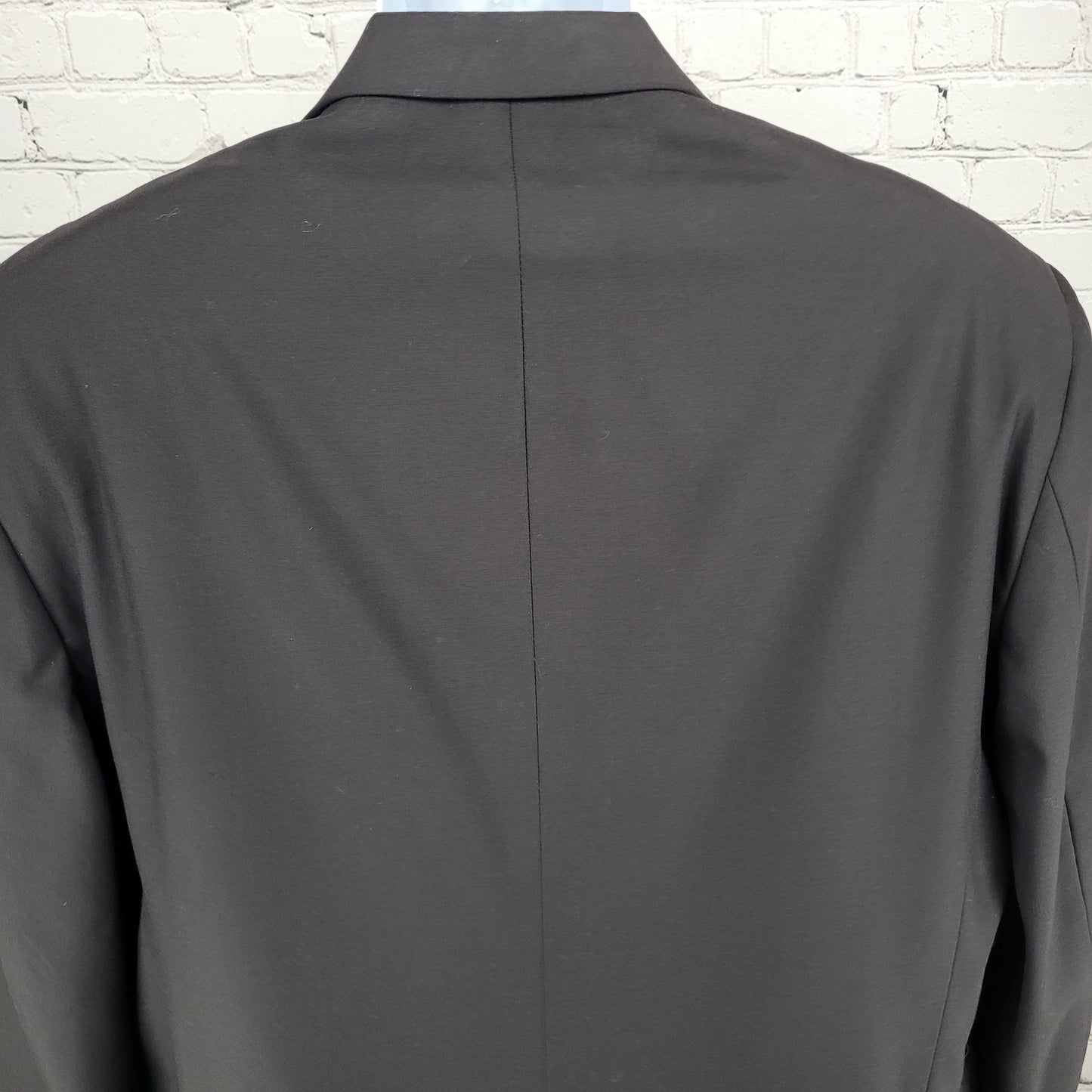 Pronto Uomo Black 100% Wool 2 Button Satin Notch Tuxedo Blazer Suit Jacket 46L