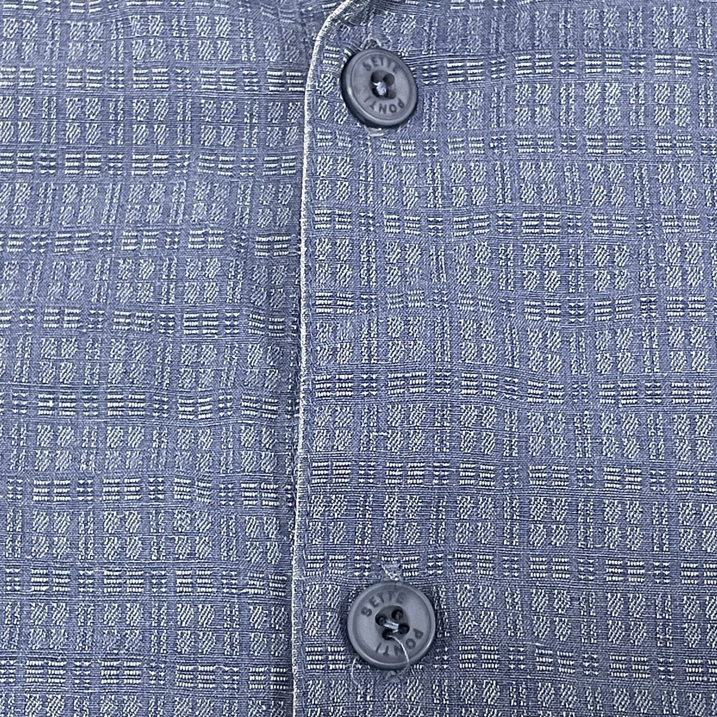 Sette Ponti Blue 100% Silk Lightweight Button Up Short Sleeve Shirt Size XL