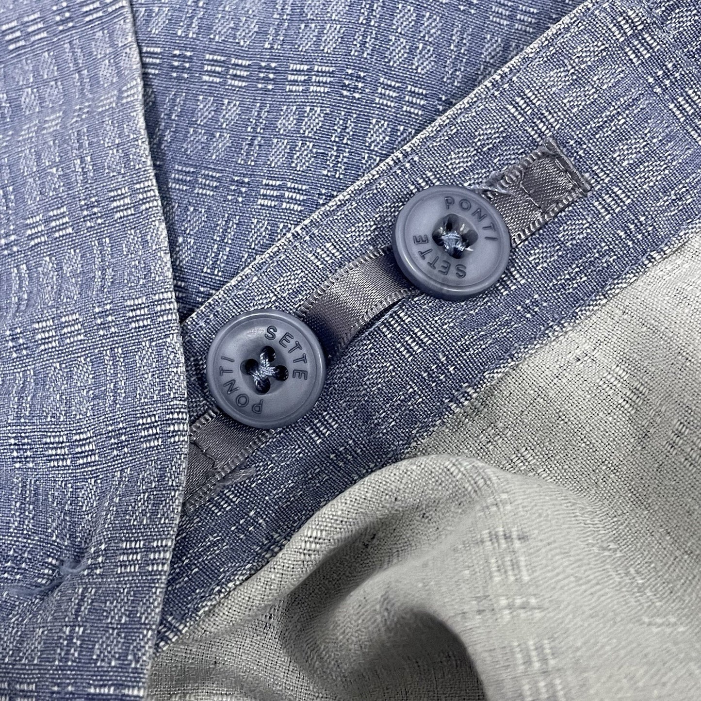Sette Ponti Blue 100% Silk Lightweight Button Up Short Sleeve Shirt Size XL