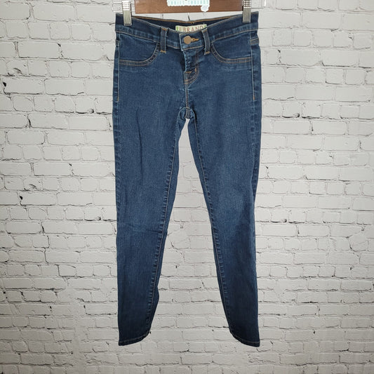 J Brand Clear Indigo Low Rise Skinny Jeans USA Faux Front Pockets 24 (24x26.5)