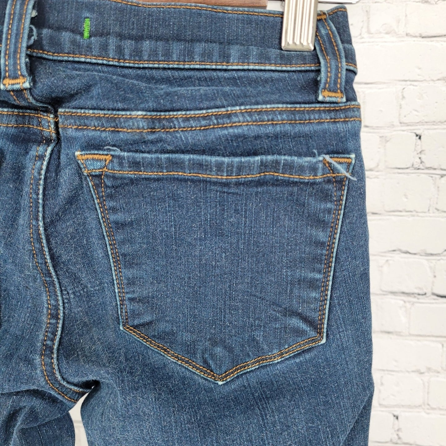 J Brand Clear Indigo Low Rise Skinny Jeans USA Faux Front Pockets 24 (24x26.5)