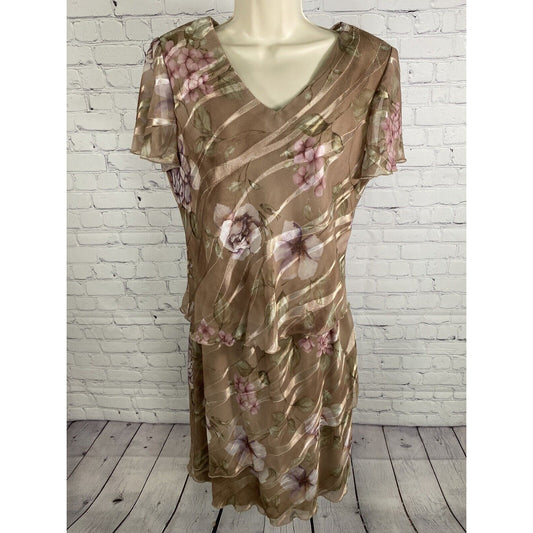 VTG R&M Richards Petite Elastic Waist Skirt And Top Set Floral 12P