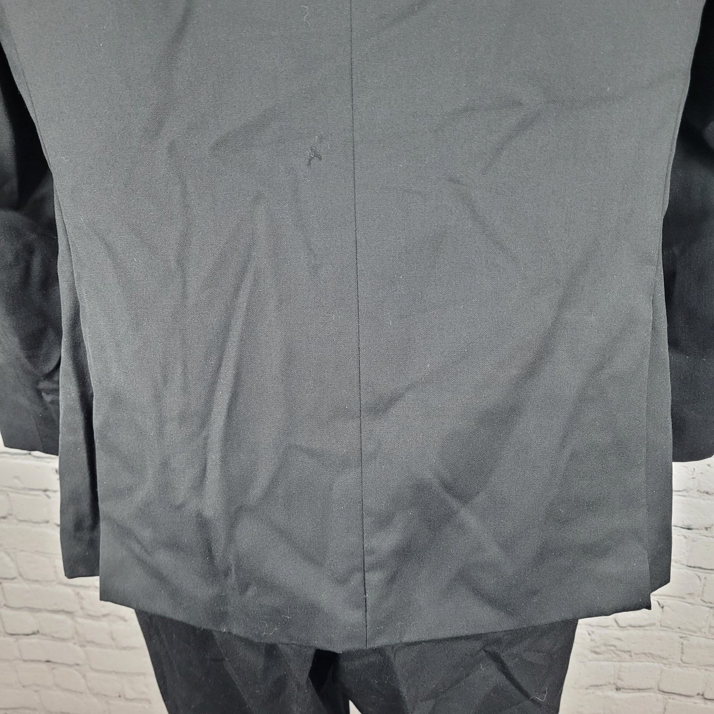 Ike Evening Black 100% Wool Super 120's Slim Fit Full Tuxedo Suit 39S (33-35x29)