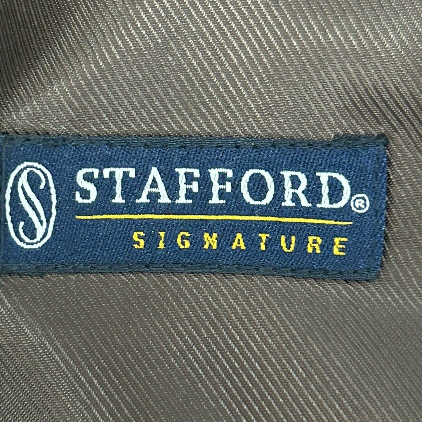 Stafford Signature Brown Cotton 2 Button Double Vented Sport Coat Men’s Size 42