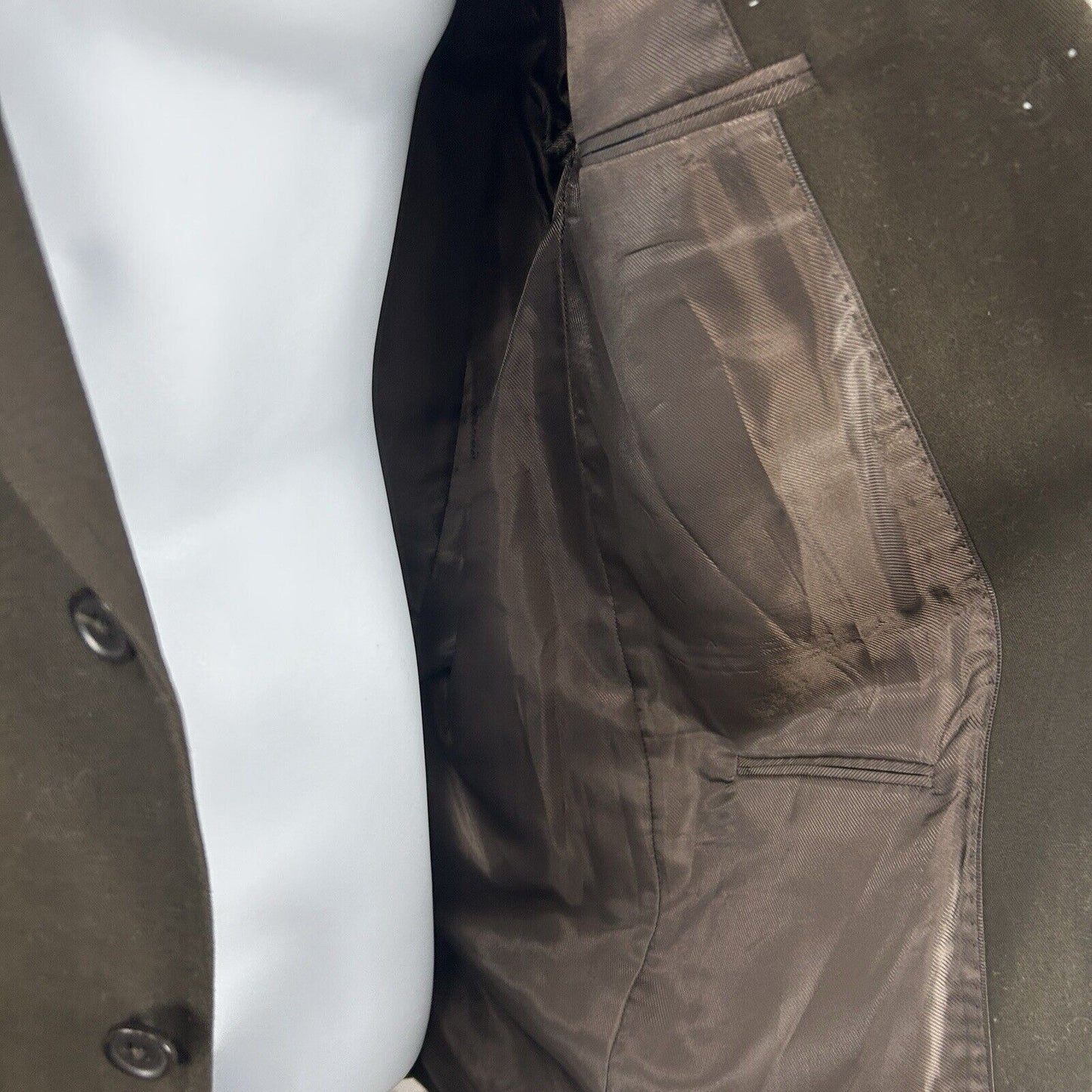 Stafford Signature Brown Cotton 2 Button Double Vented Sport Coat Men’s Size 42