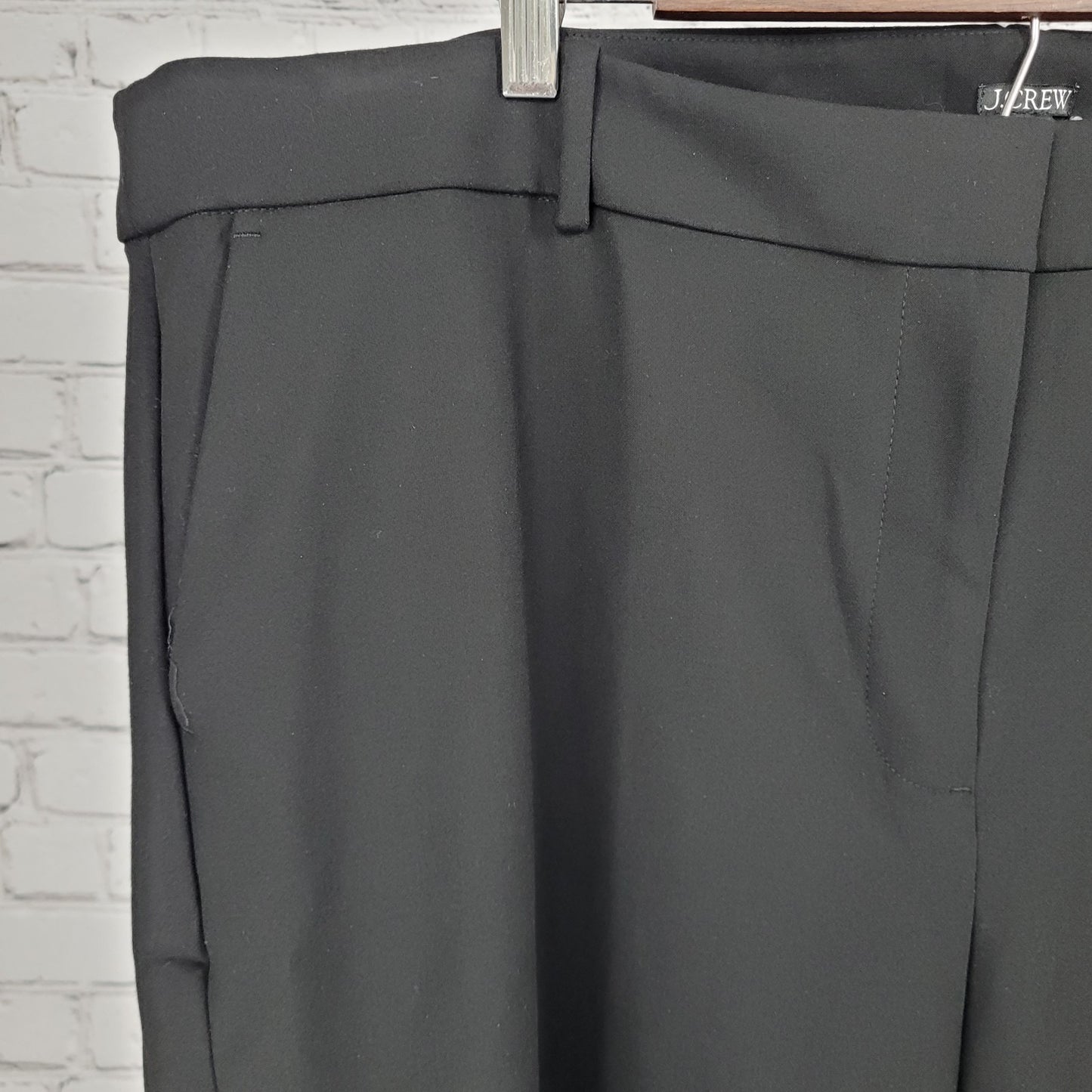 NWT J.CREW Carreman Black France Designed High Rise Dress Pants Size 22 (44x32)