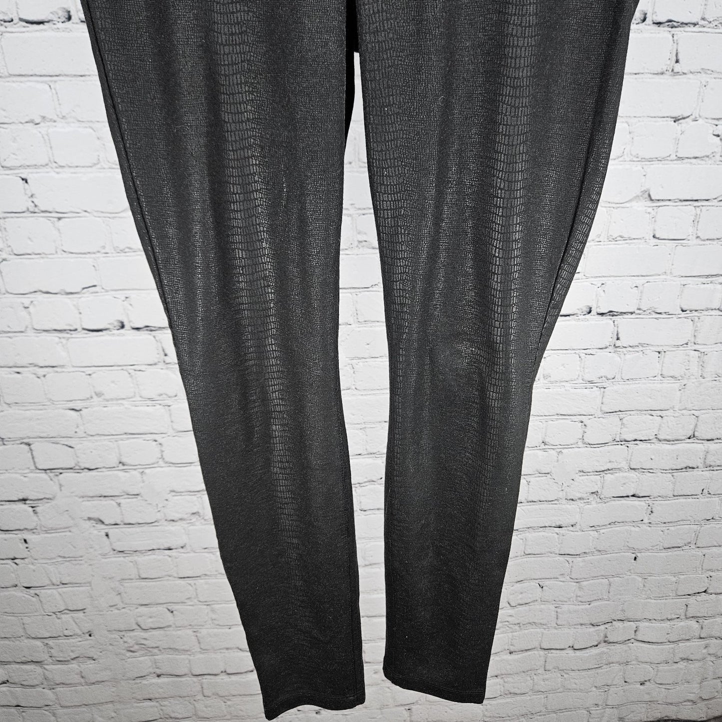 Liverpool Black Faux Snakeskin Print Mid Rise Skinny Pants Jeggings 8 (29x27)