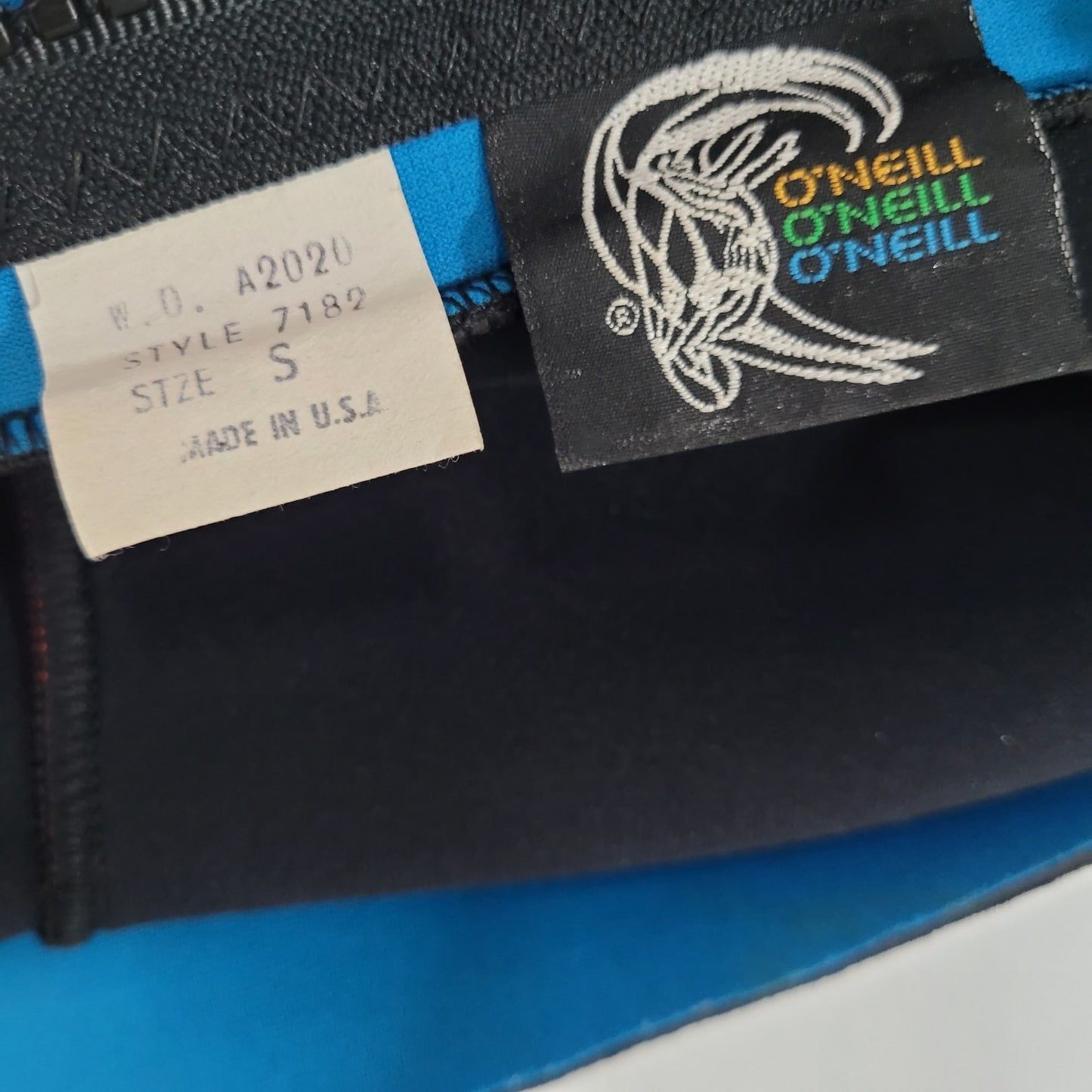 O'Neill Blue Orange Reactor 2:1mm Back Zip Shorty Springsuit Wetsuit USA Small S