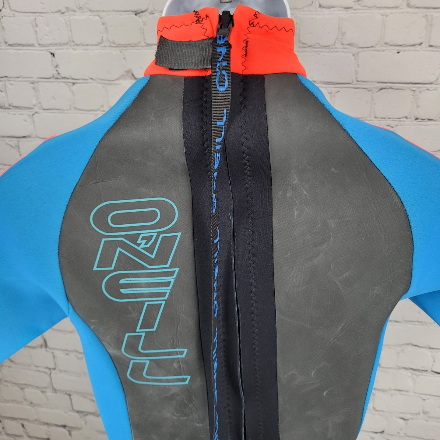 O'Neill Blue Orange Reactor 2:1mm Back Zip Shorty Springsuit Wetsuit USA Small S