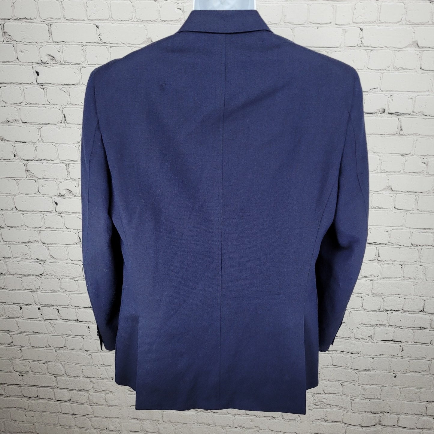 Saks Fifth Avenue Blue 100% Wool 2 Button Notch Blazer Sport Coat Size Medium M