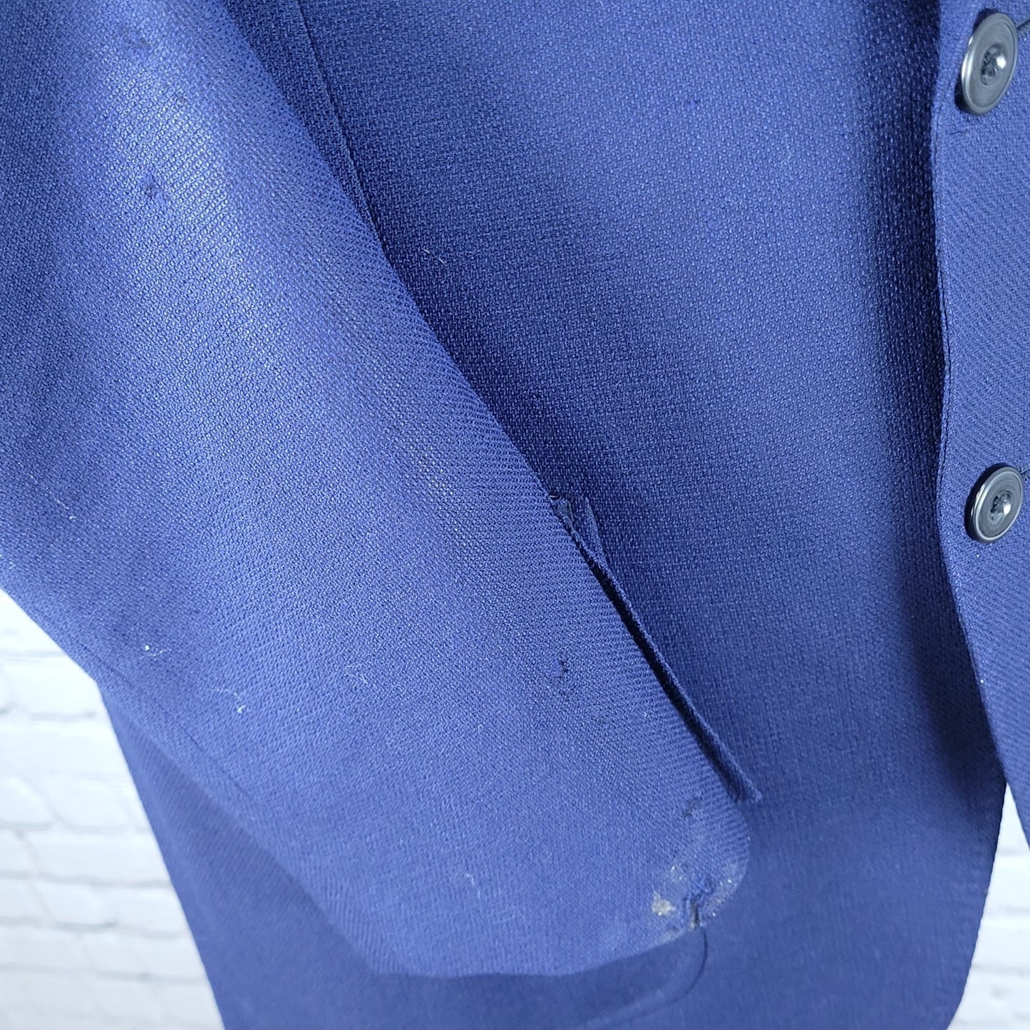Saks Fifth Avenue Blue 100% Wool 2 Button Notch Blazer Sport Coat Size Medium M