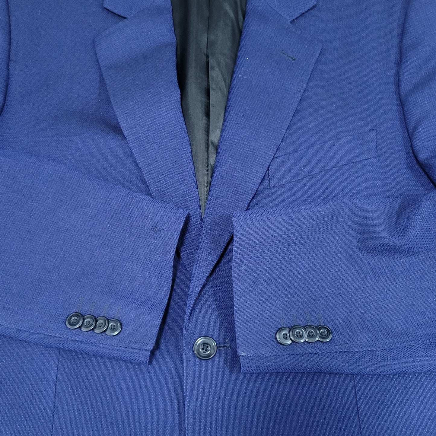 Saks Fifth Avenue Blue 100% Wool 2 Button Notch Blazer Sport Coat Size Medium M