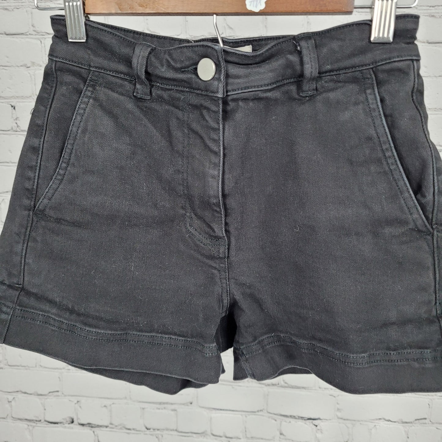 Everlane Black Cotton Stretch Mid Rise Shorts Size 00 (24x3)