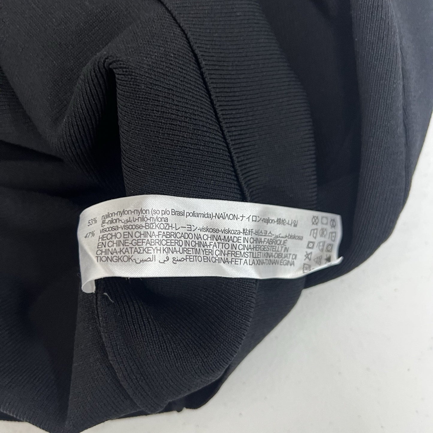 NWT Zara Black One Shoulder Long Sleeved Stretchy Bodycon Ribbed Dress Short S