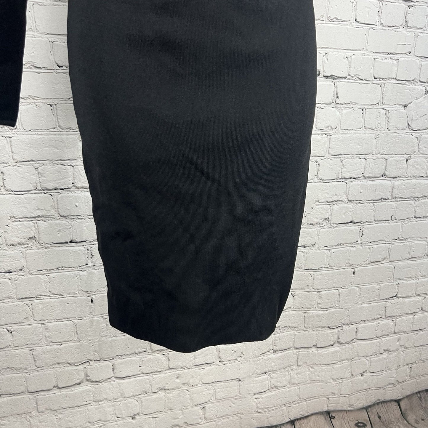 NWT Zara Black One Shoulder Long Sleeved Stretchy Bodycon Ribbed Dress Short S