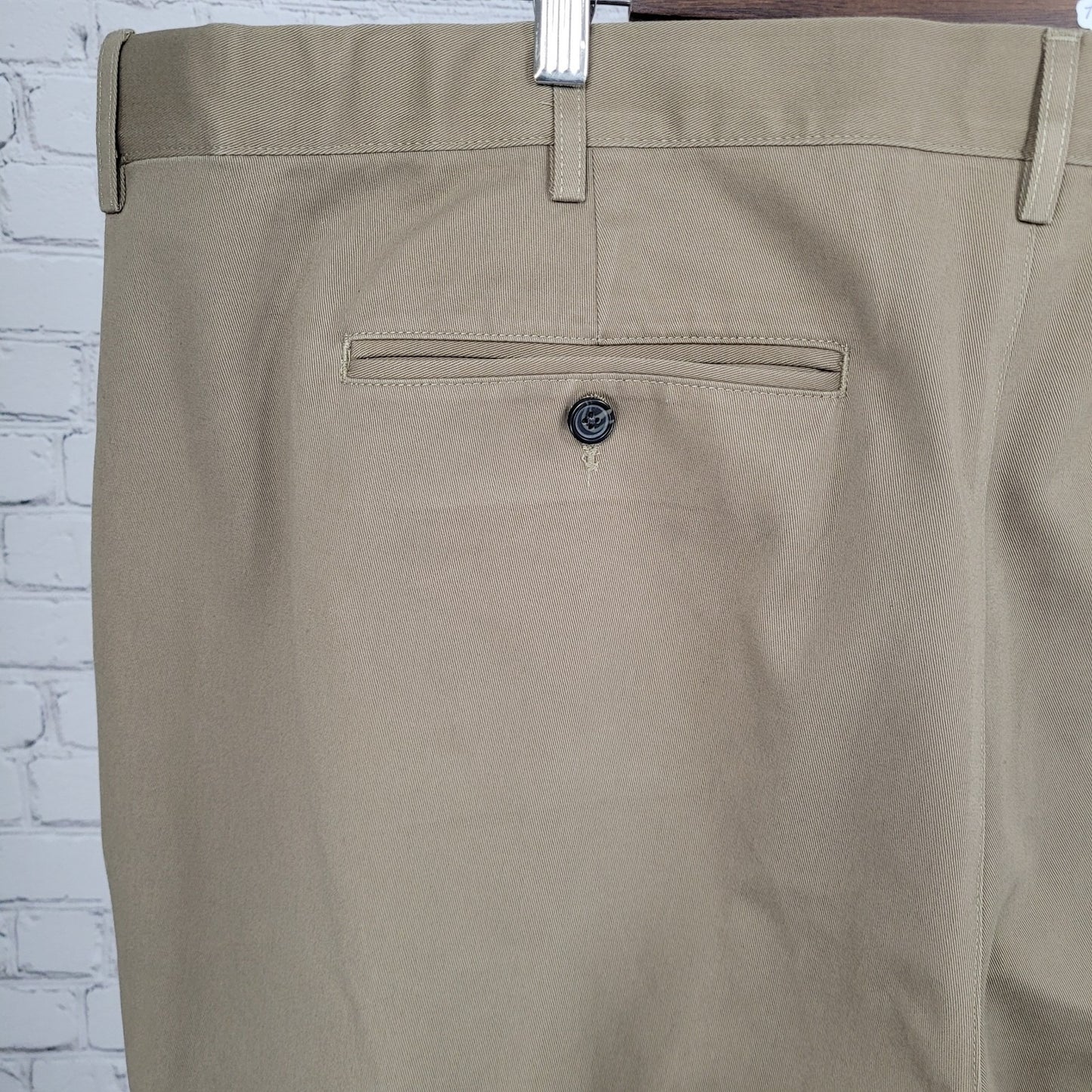 Lands' End Tan 100% Cotton Traditional Fit Straight Leg Chino Pants 48/T (48x31)