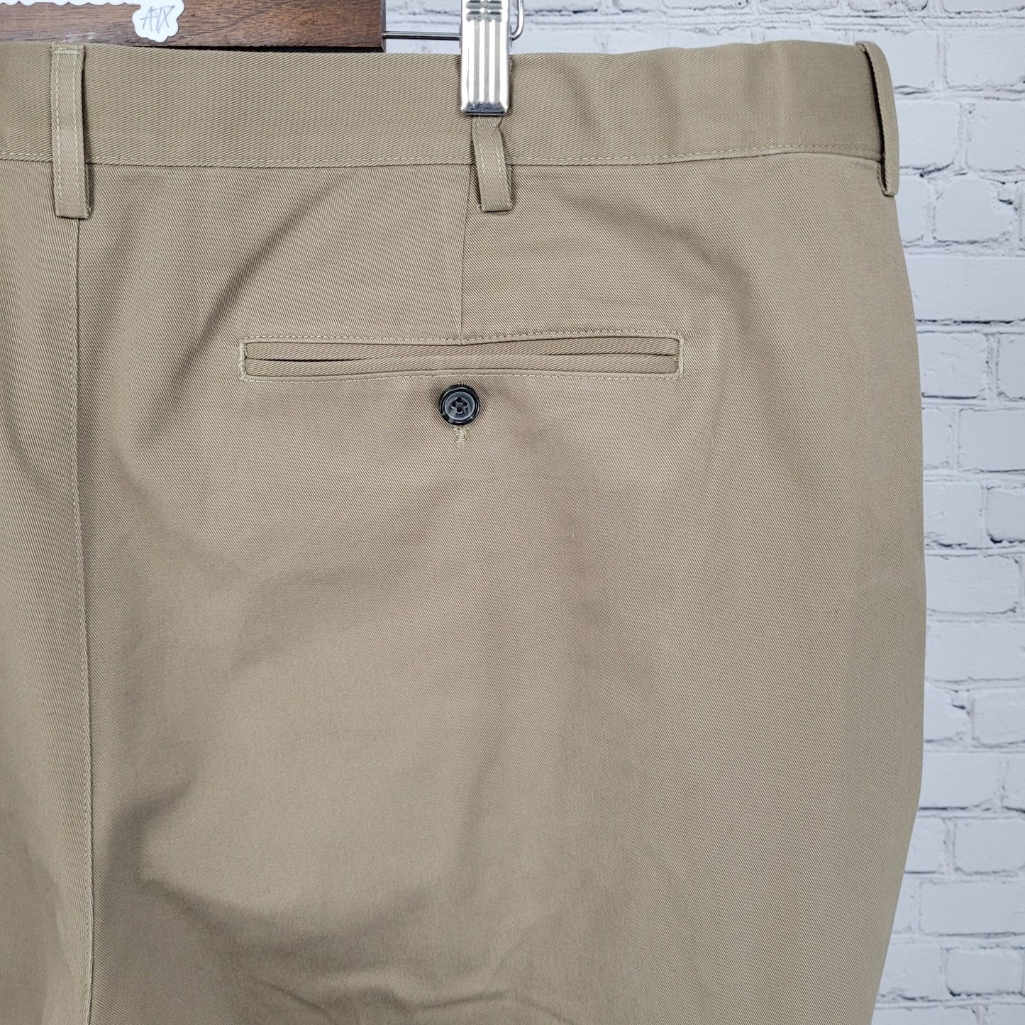 Lands' End Tan 100% Cotton Traditional Fit Straight Leg Chino Pants 48/T (48x31)