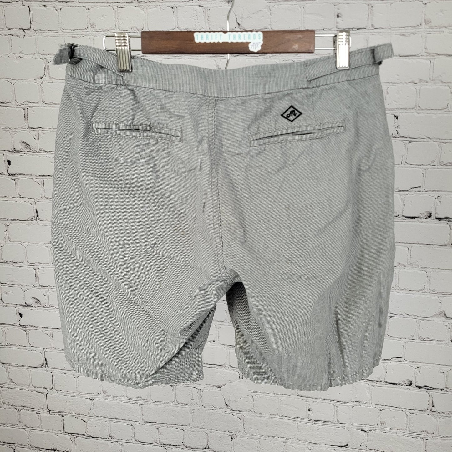 Bonobos Maide Grey Houndstooth Lightweight Adjustable Shorts Size 33 (33x9)