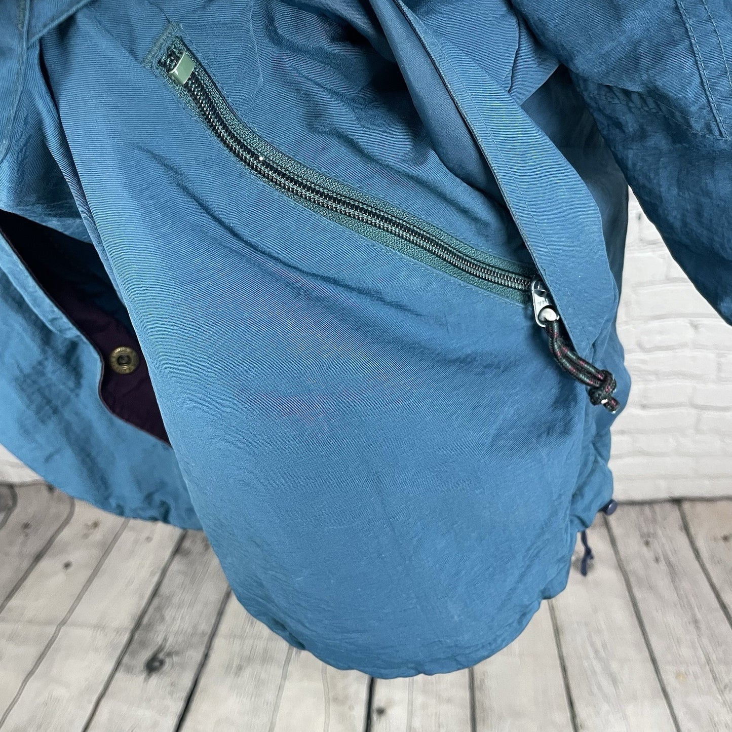 VTG Columbia Blue Granite Peak Multiple Zipped Pockets Lined Jacket Size Large L