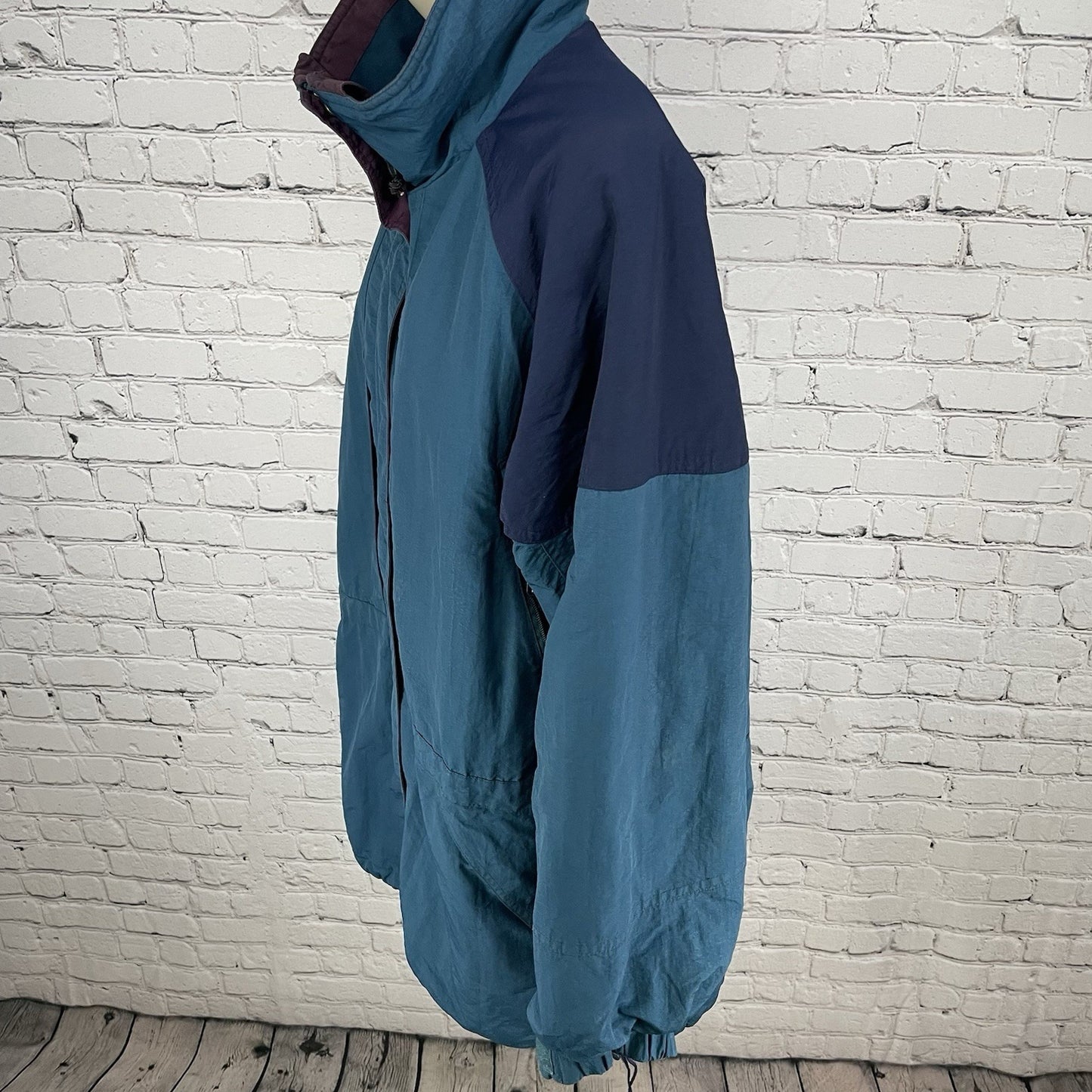 VTG Columbia Blue Granite Peak Multiple Zipped Pockets Lined Jacket Size Large L