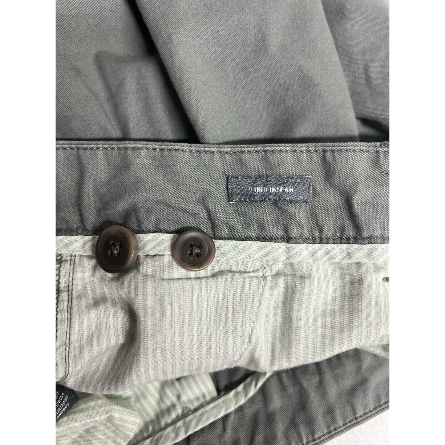 Bonobos Olive Moss 9 Inch Inseam Chino Shorts Stretch Casual Flat Front Men’s 31