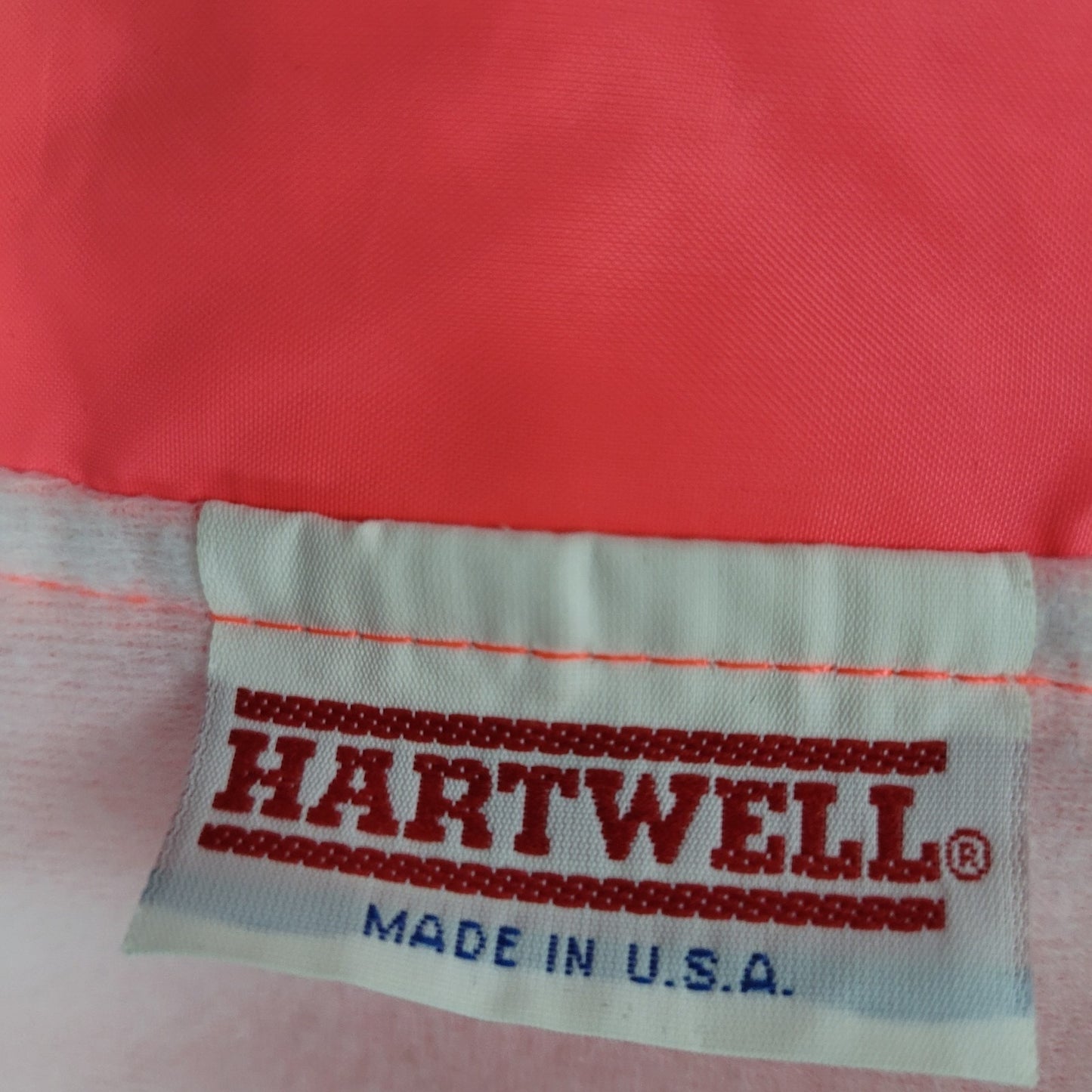 Hartwell Neon Pink Snap Lightweight Windbreaker Jacket USA Made Size Medium M