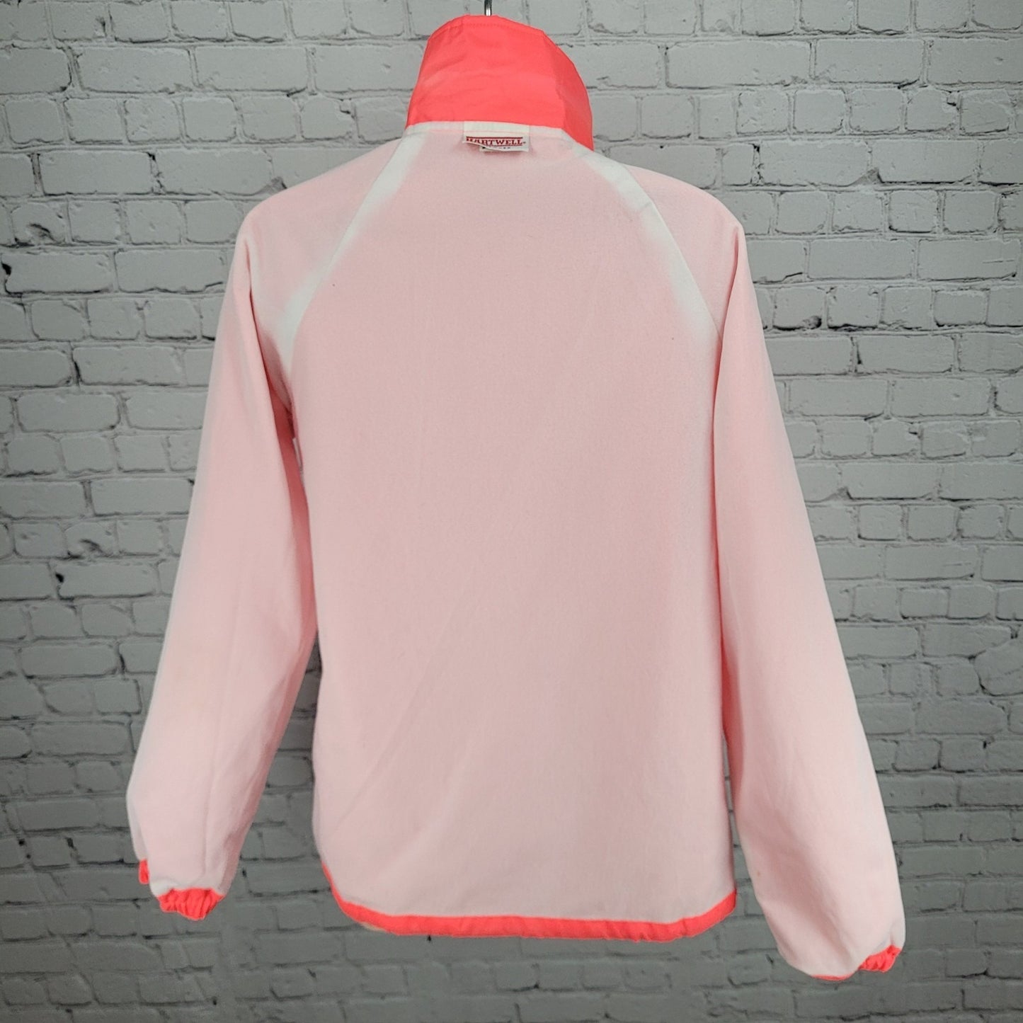 Hartwell Neon Pink Snap Lightweight Windbreaker Jacket USA Made Size Medium M