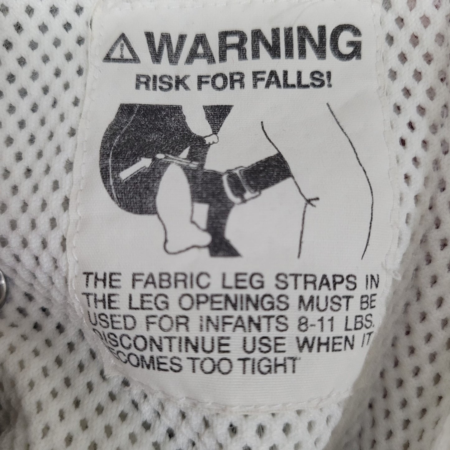 Baby Bjorn Grey White Mesh Adjustable Baby Infant Carrier 8-25lbs