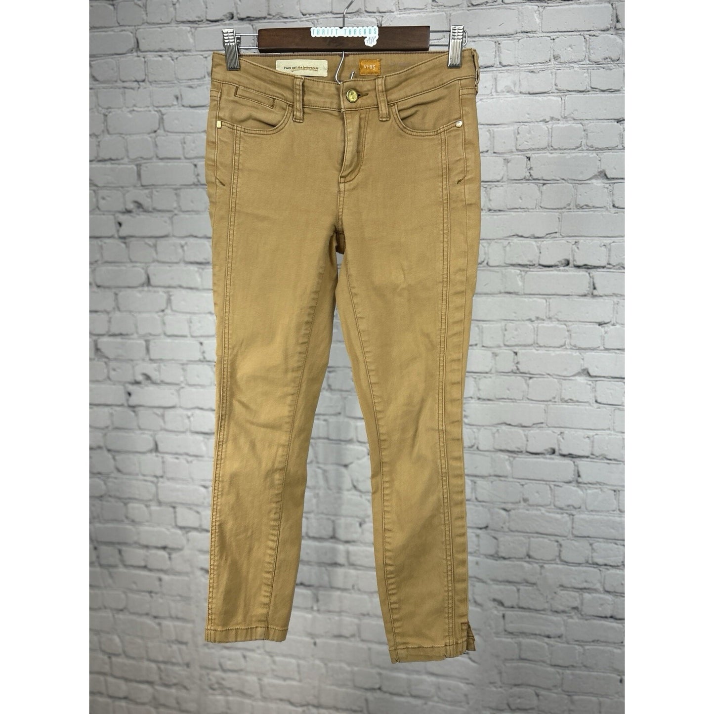 Anthropologie Pilcro And The Letterpress Yellow Skinny No. 25 Stet Jeans (28X25)