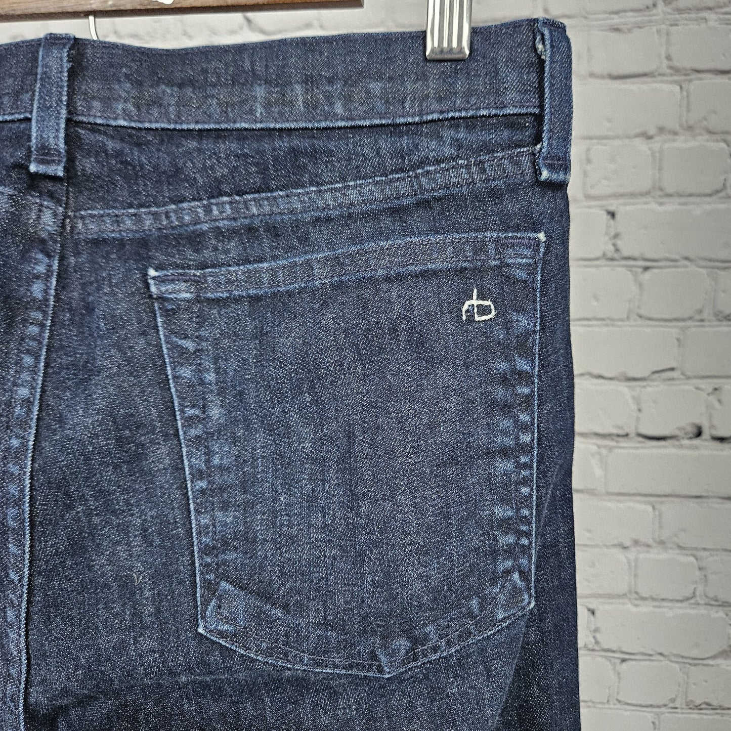 Rag & Bone Blue Dre Dark Wash Denim Mid Rise Skinny Jeans USA 27 (30x27.5)
