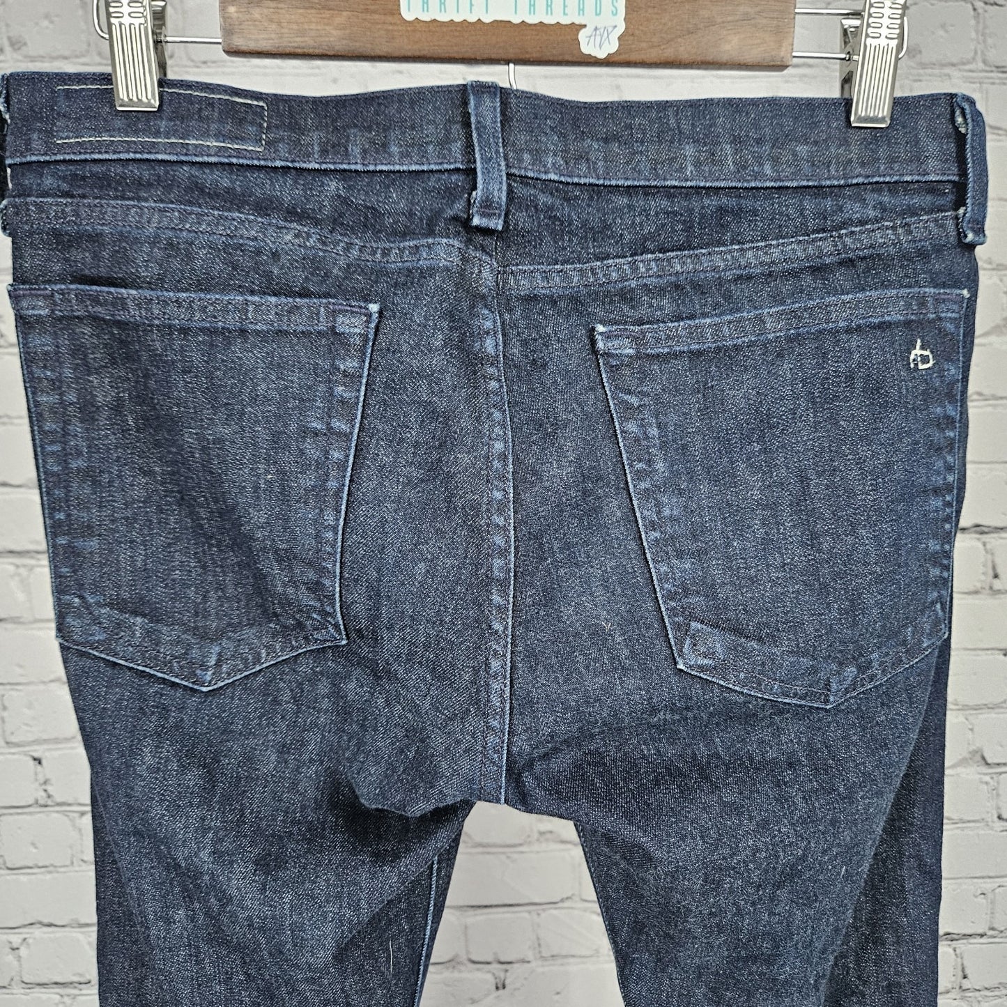 Rag & Bone Blue Dre Dark Wash Denim Mid Rise Skinny Jeans USA 27 (30x27.5)