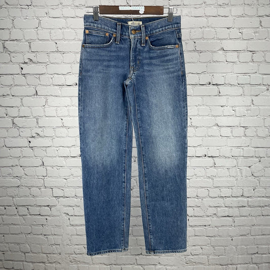 Madewell Blue Denim Low Rise Perfect Vintage Straight Jeans Size 24 (26x30)