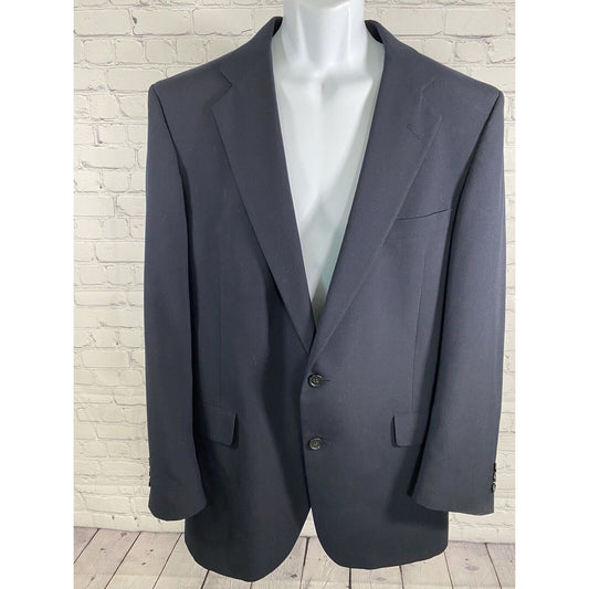 VTG Palm Beach Made in USA Dark Blue 2 Button Jacket Blazer Sport Coat 44L