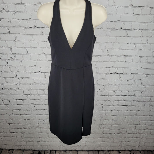Lulus Black Sleeveless Empire Waist Lined Stretch Sheath Dress Size Small S